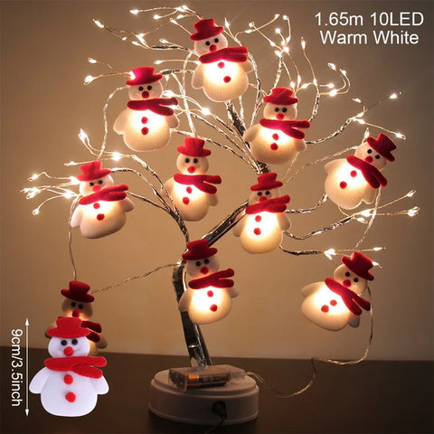 10LED Snowman String Lights Christmas Tree Home Decor Garland Ornaments Navidad Natal Xmas New Year