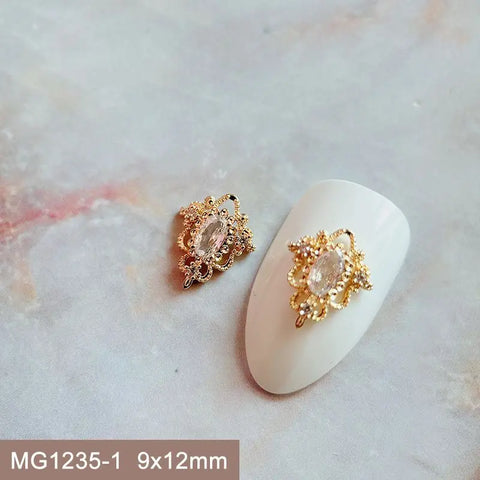 10pcs Xmas Christmas Tree Rotating Snowflakes Zircon Nail Art Manicure Nails Accessories DIY Nail Decorations Supplies Charms