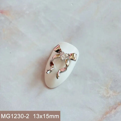 10pcs Xmas Christmas Tree Rotating Snowflakes Zircon Nail Art Manicure Nails Accessories DIY Nail Decorations Supplies Charms